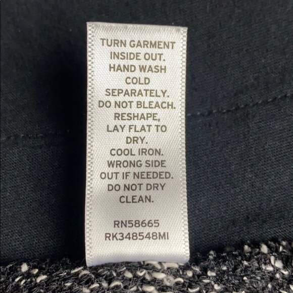 14th & UNION Black & White V-Neck Knit Tunic Top M - Picture 9 of 11